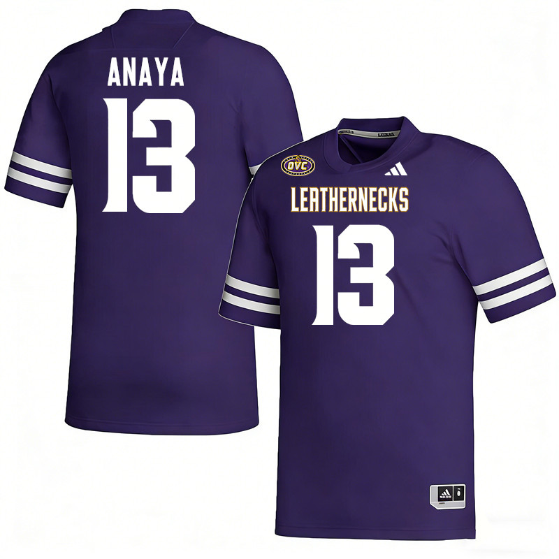 Western Illinois Leathernecks #13 Christian Anaya College Football Jerseys,Uniforms-Purple